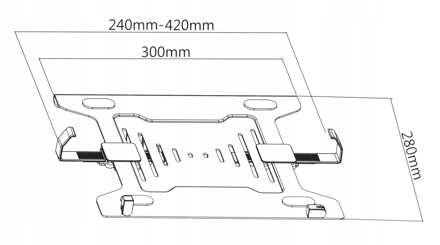 UCHWYT do MONITORA i pod LAPTOPA podstawka półka Model 2xF80+NBH-2