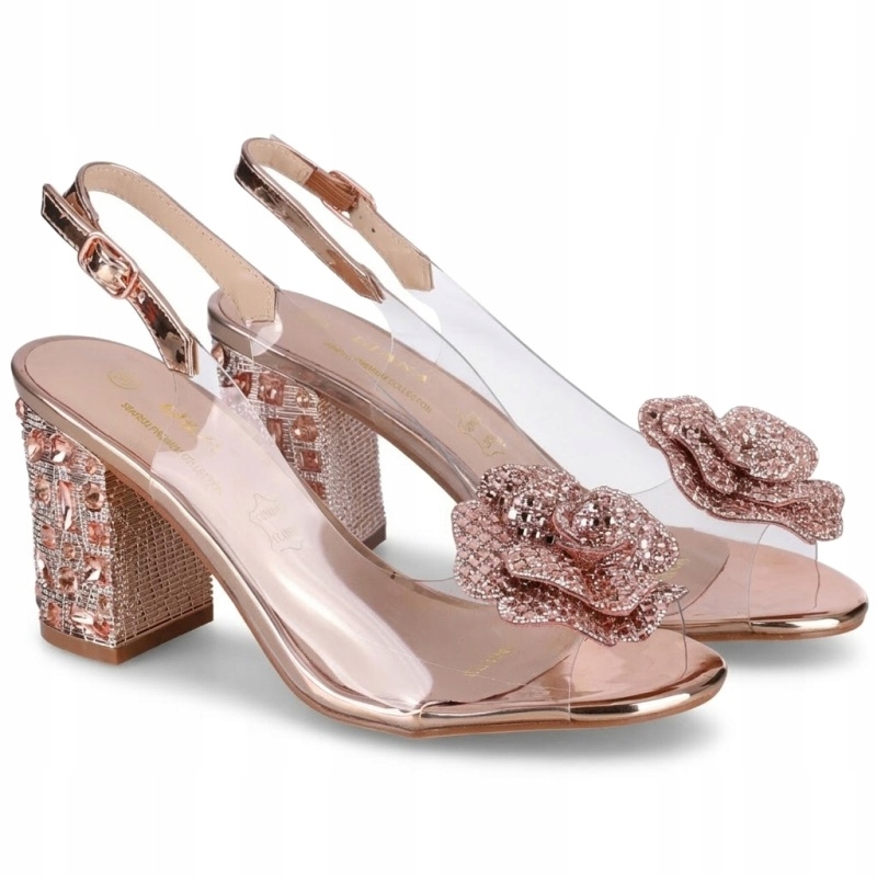 Sandały damskie transparentne D&a S.Barski MR61-9013 Rose R..38