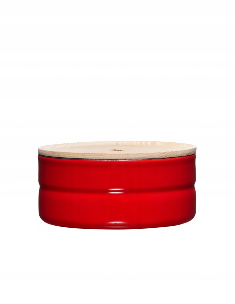 Kuchynská Nádoba Riess nízka kovová na kávu 0.6 L Červené veko