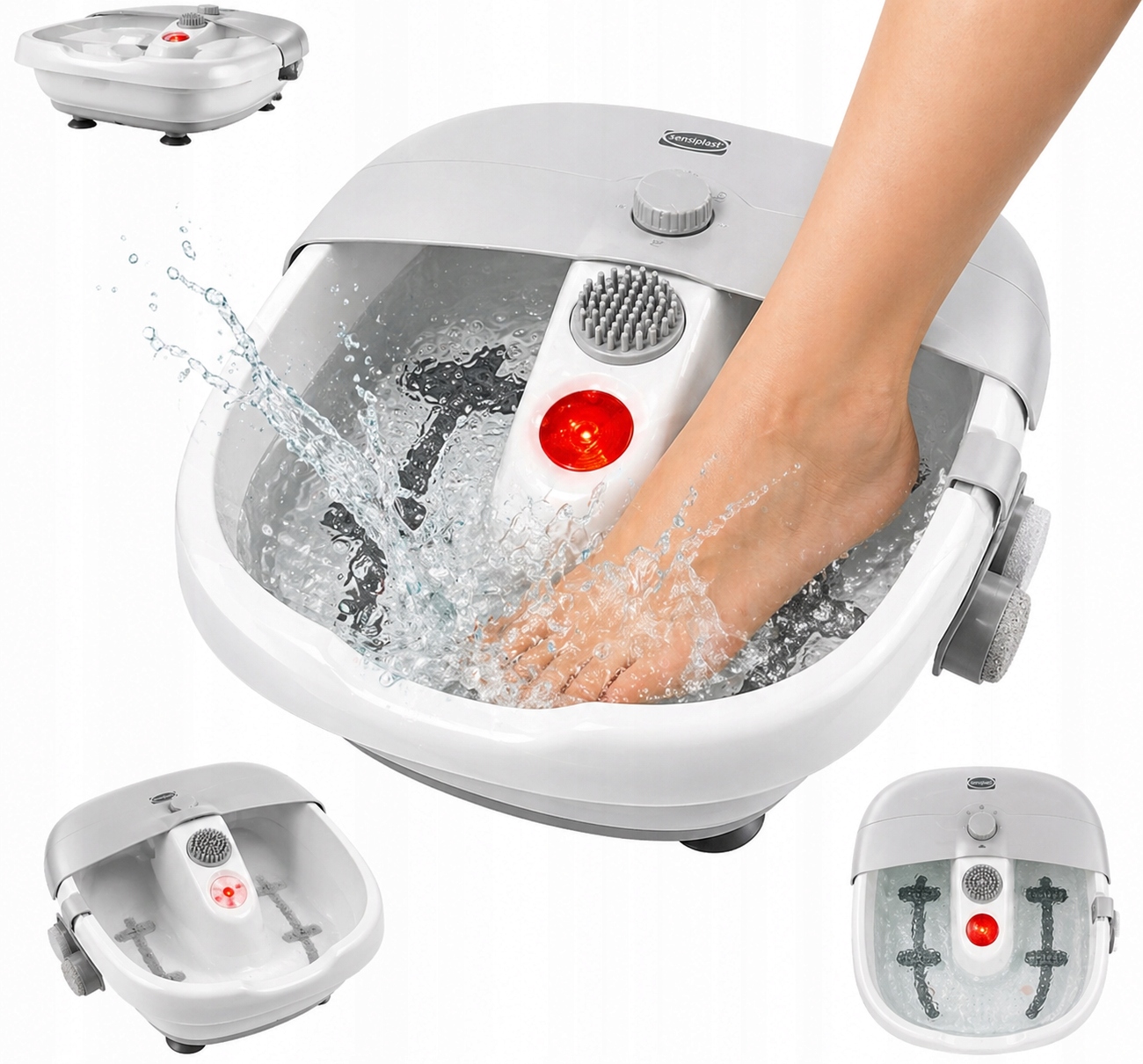 Masażer Do Stóp Spa Wodny Hydromasażer Podgrzewanie Bąbelki Pedicure