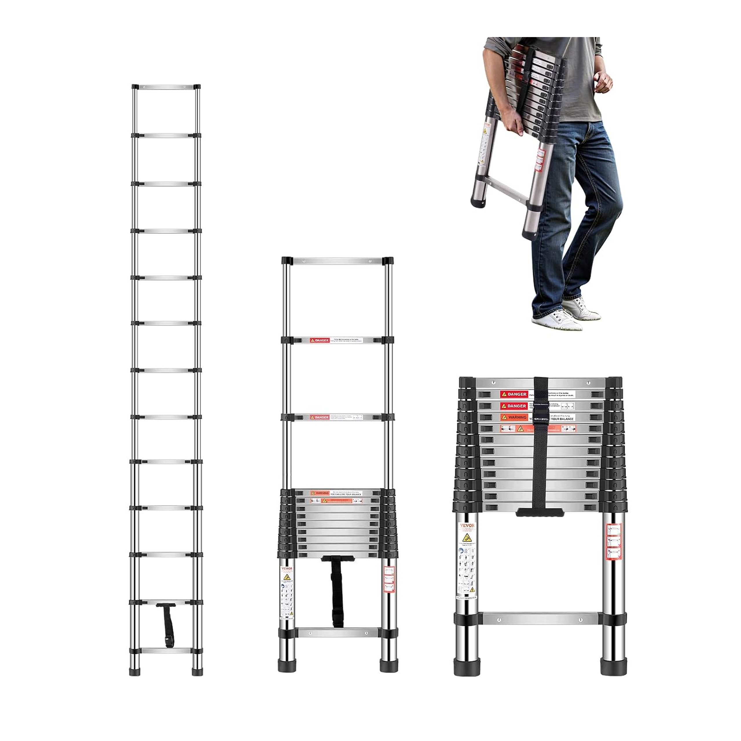 Žebřík Vevor MF-STL320 3,2M 150 Kg, Lehký