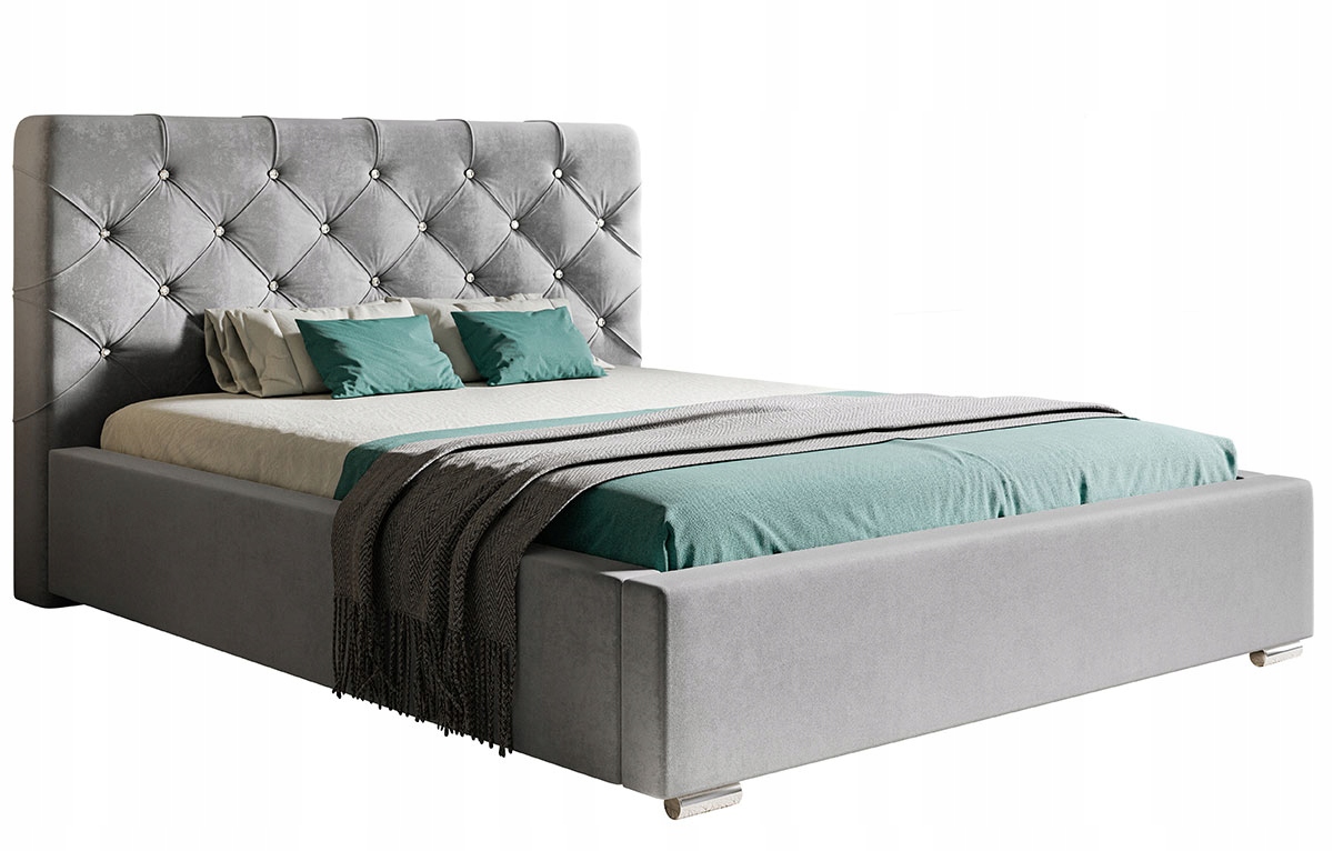 Łóżko LUX11 120x200 stelaż pojemnik kryształki