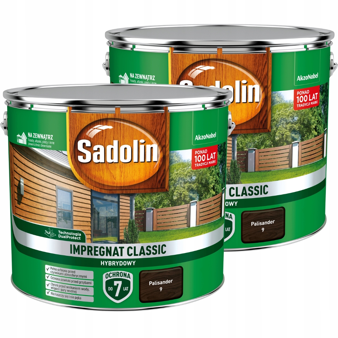 Sadolin Klasická Ochranná Impregnace Na Dřevo 18 L Palisandr Sada 2X9 L
