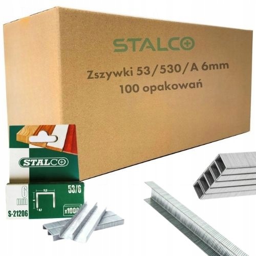 Sada 100 balení x sponky 53/530/A 1000ks 6mm pro sešívačky a takery