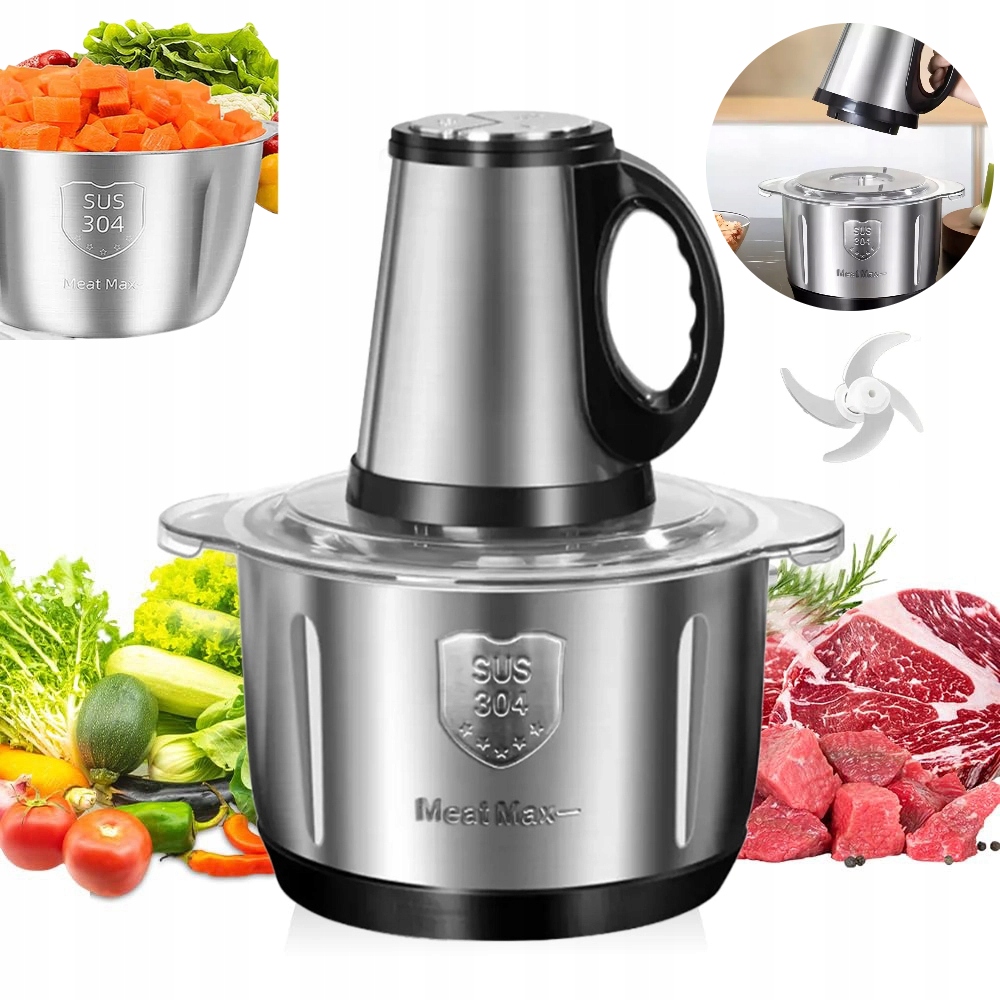 Rozdrabniacz do Mięsa Żywności Malakser Siekacz Kuchenny Warzyw Blender 5L