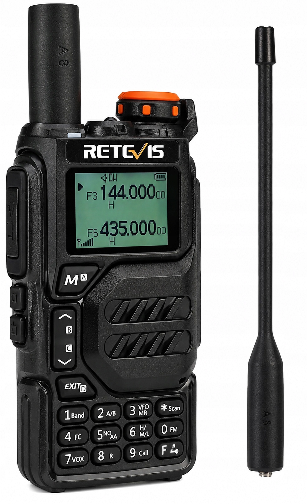 Retevis RA79 dvoupásmová vysílačka páska Airband 1400 mAh