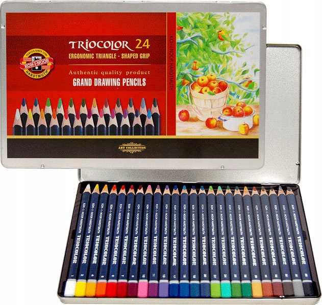 Koh-I-Noor Triocolor Pastelky 10,5mm 24 kol kov
