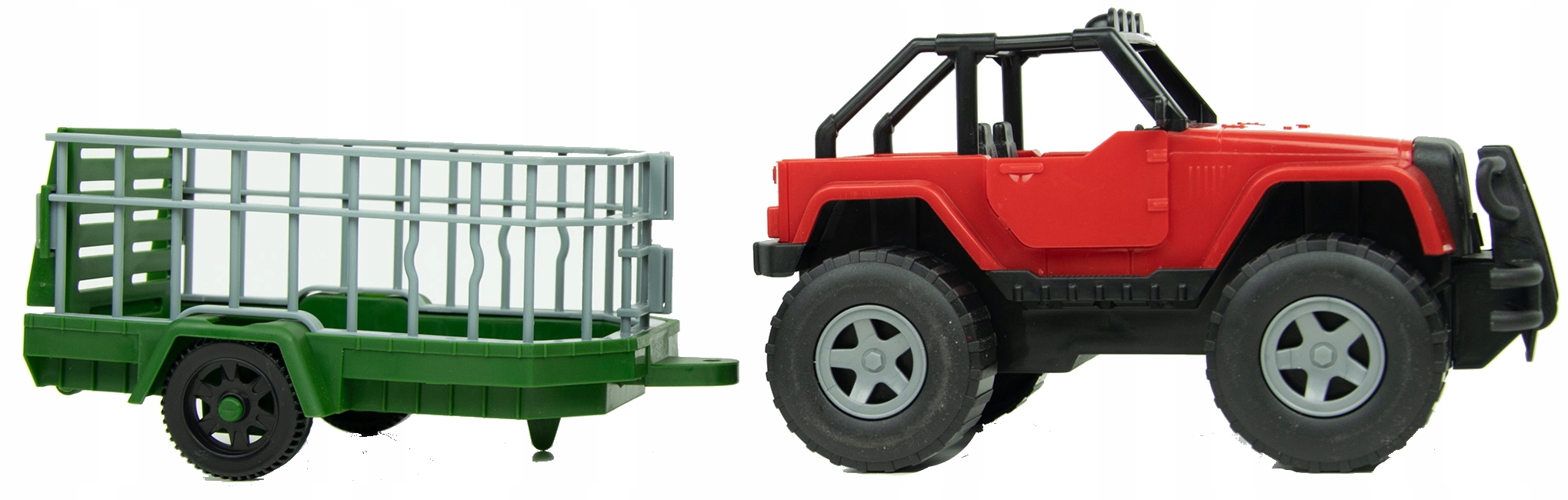 ZESTAW RYCZĄCY DINOZAUR T-REX FIGURKA + SAMOCHÓD Z PRZYCZEPĄ + AKCESORIA Bohater Inny