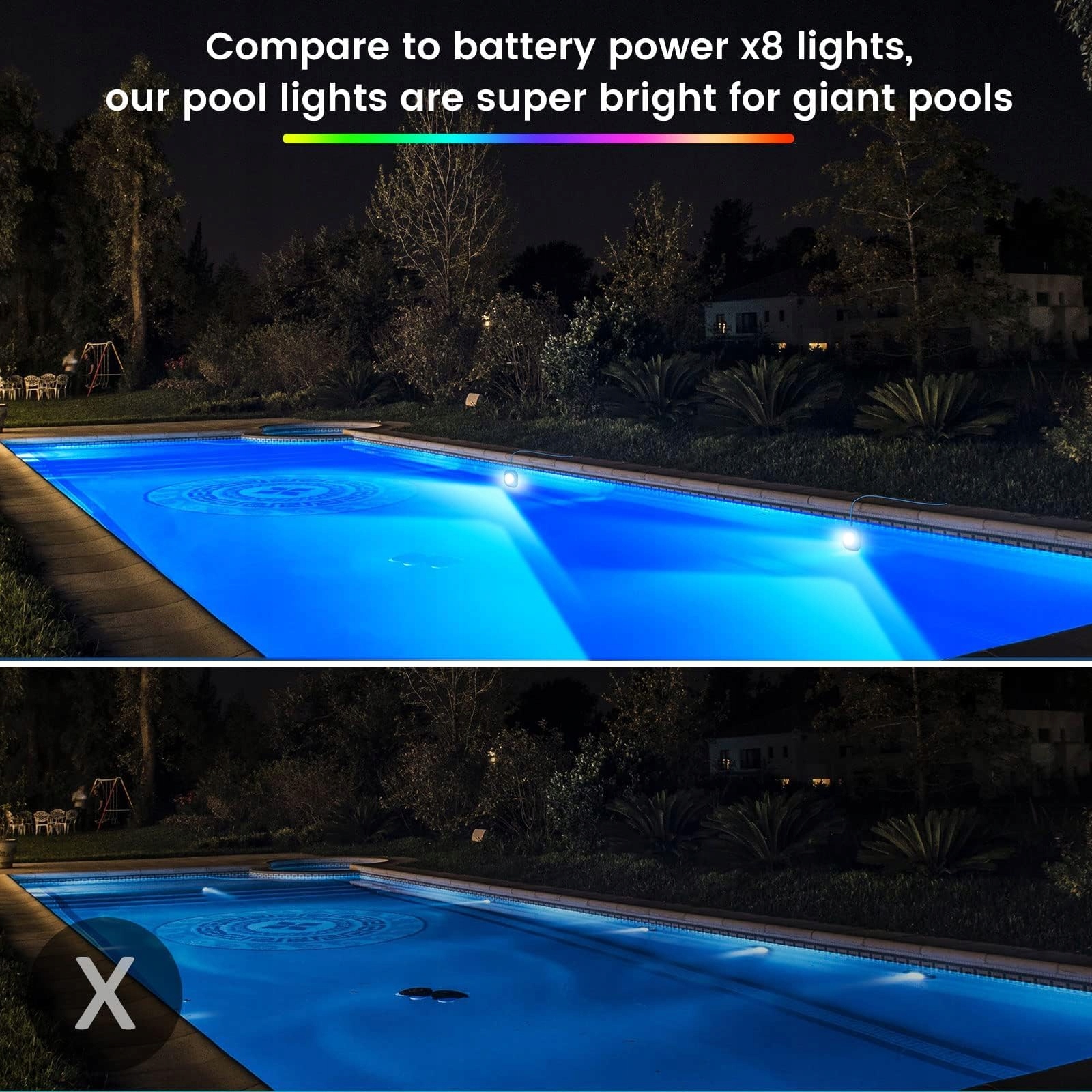 LYLMLE 20W LED Basenowe Światła 12V Zmiana Koloru IP68 Sterowanie APP — miniatura 5