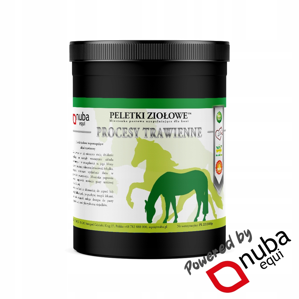 Peletki ziołowe Nuba Equi Układ Trawienny 1300g