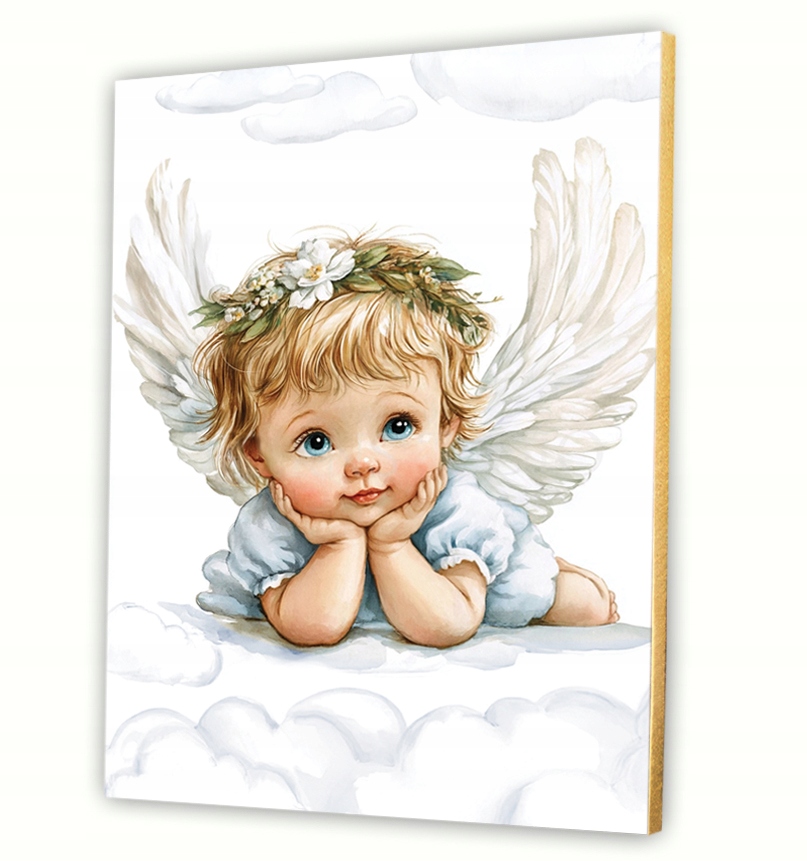 Anděl Anděl strážný na plátně pro děti 30x40cm náboženský dárek #903