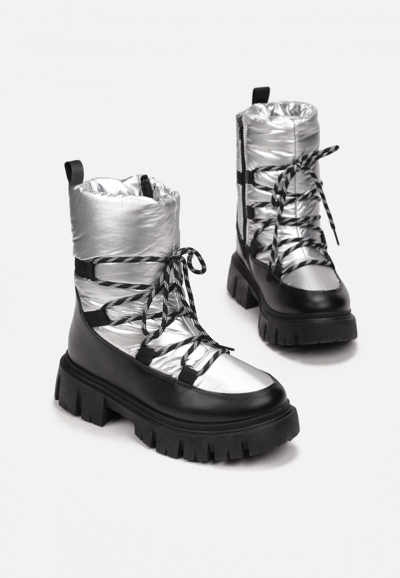 Born2Be Srebrne Śniegowce damskie 40 Zima