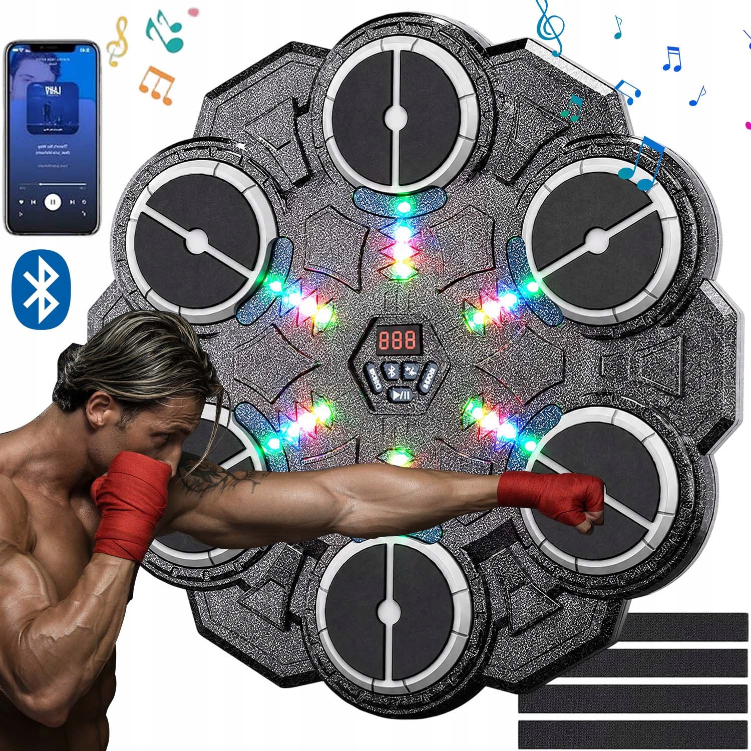 Hudební Boxovací Stroj Namontovaný Na Stěně Pomocí Bluetooth Pro Děti I Dospělé
