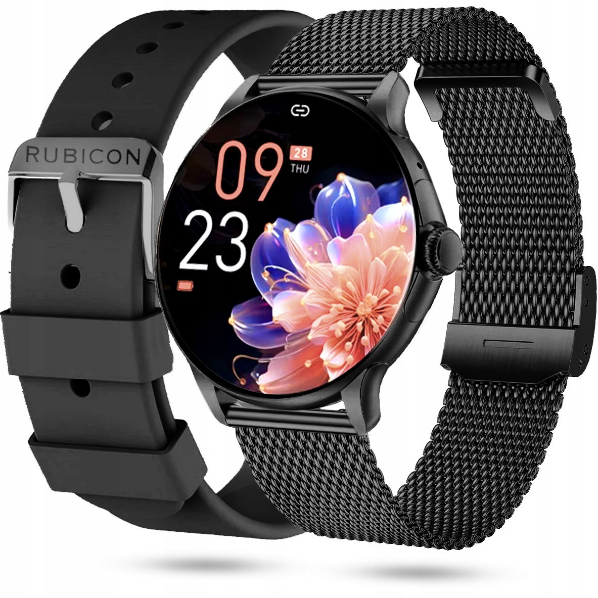 Dámské hodinky Chytré Hodinky Rubicon Amoled 1.43" s Voláním a vlastním ciferníkem