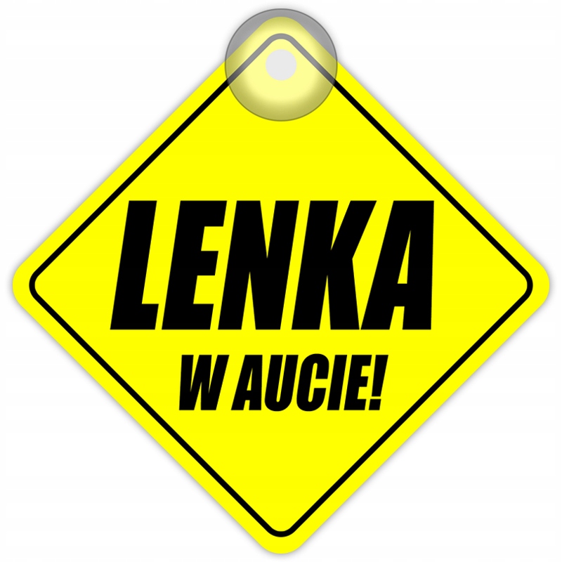 

Tabliczka z imieniem Dziecko W Aucie Przyssawka