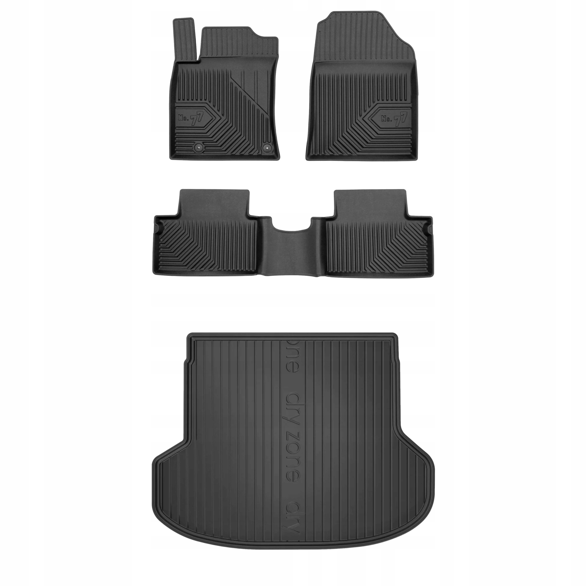 Gumová sada koberčekov a rohože Kia Proceed III od roku 2018 Shooting Brake, bez r