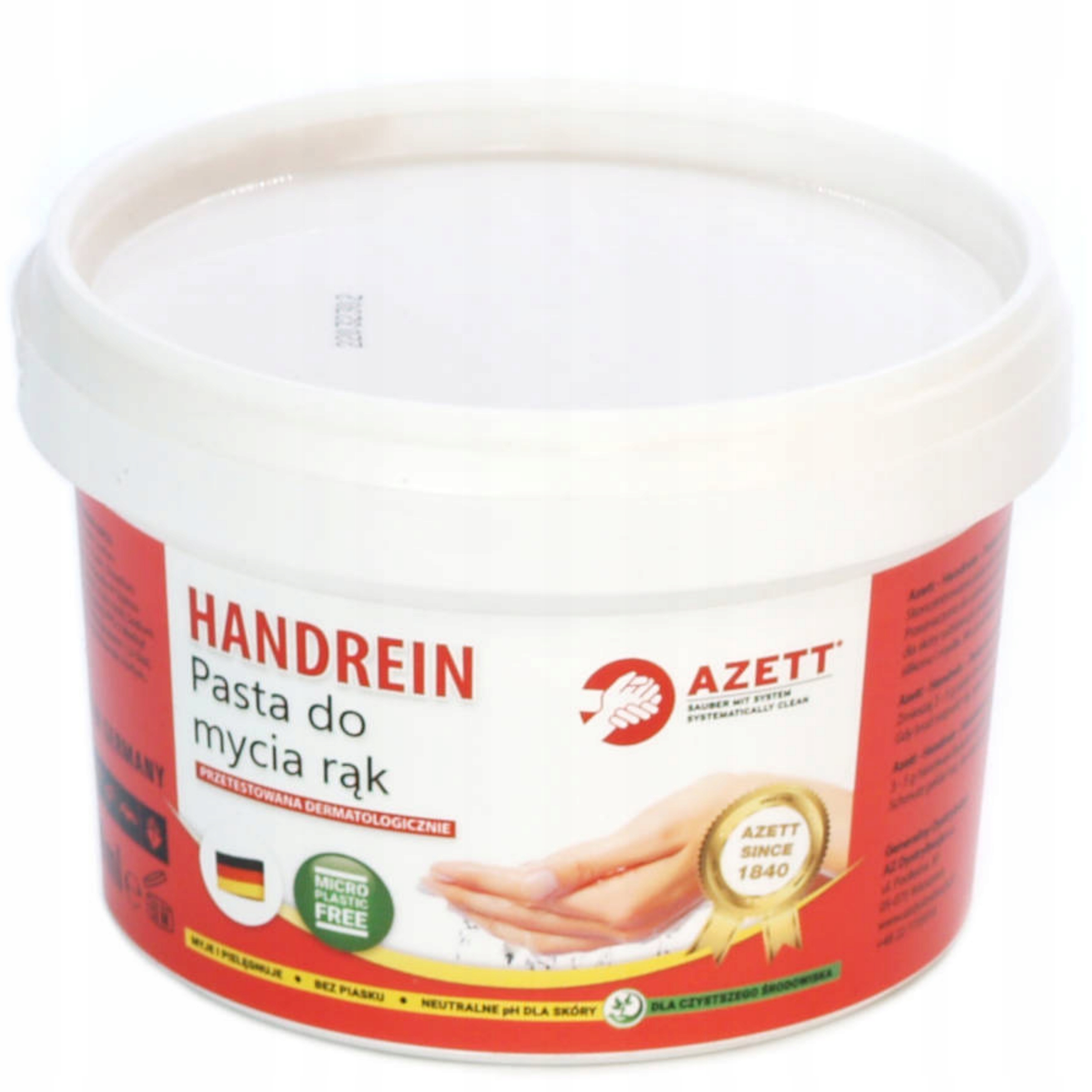 

Niemiecka pasta do rąk 0,5l Azett Czerwona