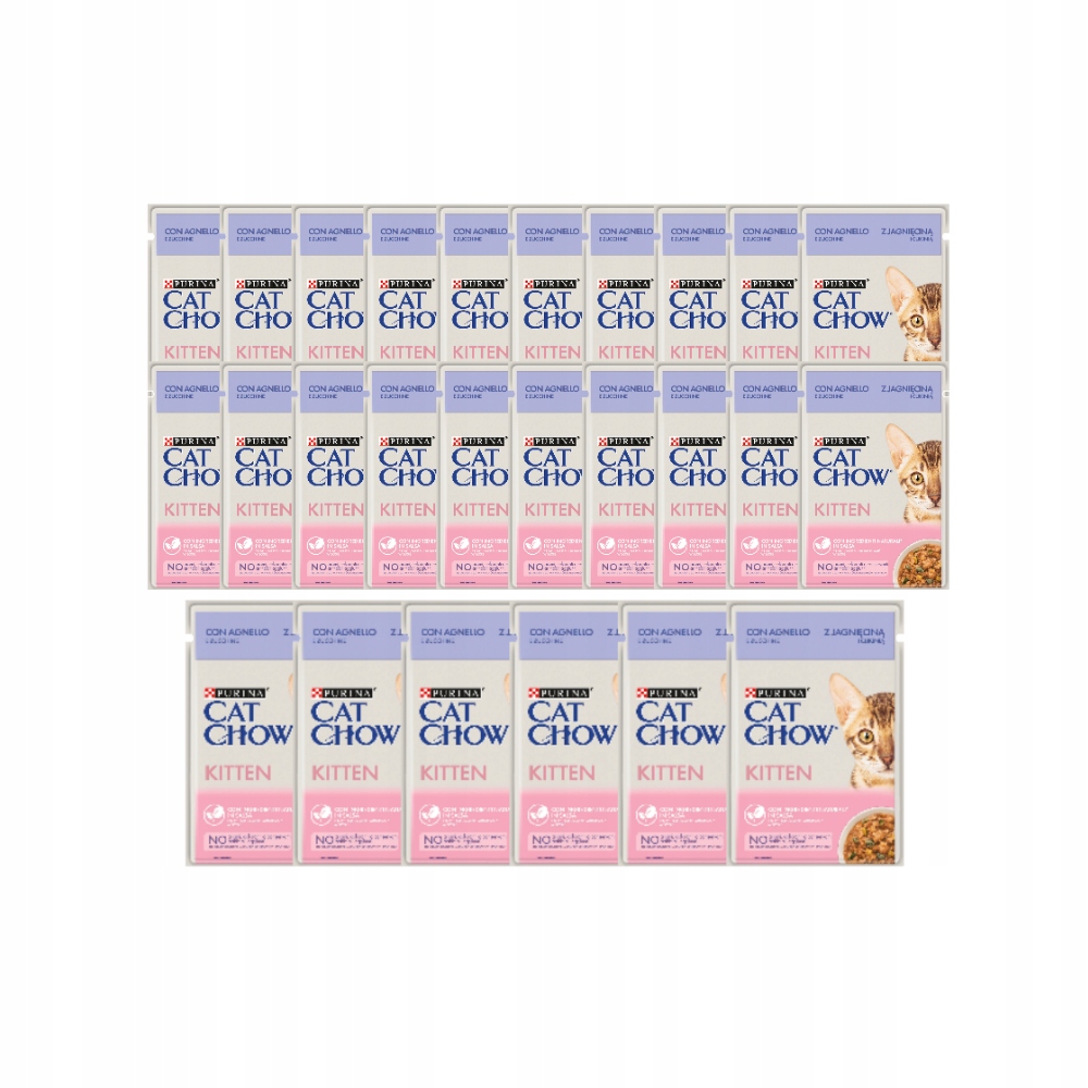 Vlhké krmivo pro koťata s jehněčím masem a cuketou Purina Cat Chow 26x85 g