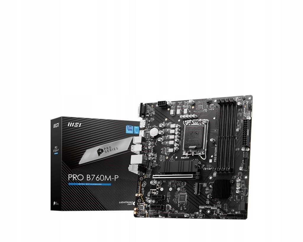 Msi Płyta główna Pro B760M-P s1700 4DDR5 Dp/hdmi 2M.2 mATX