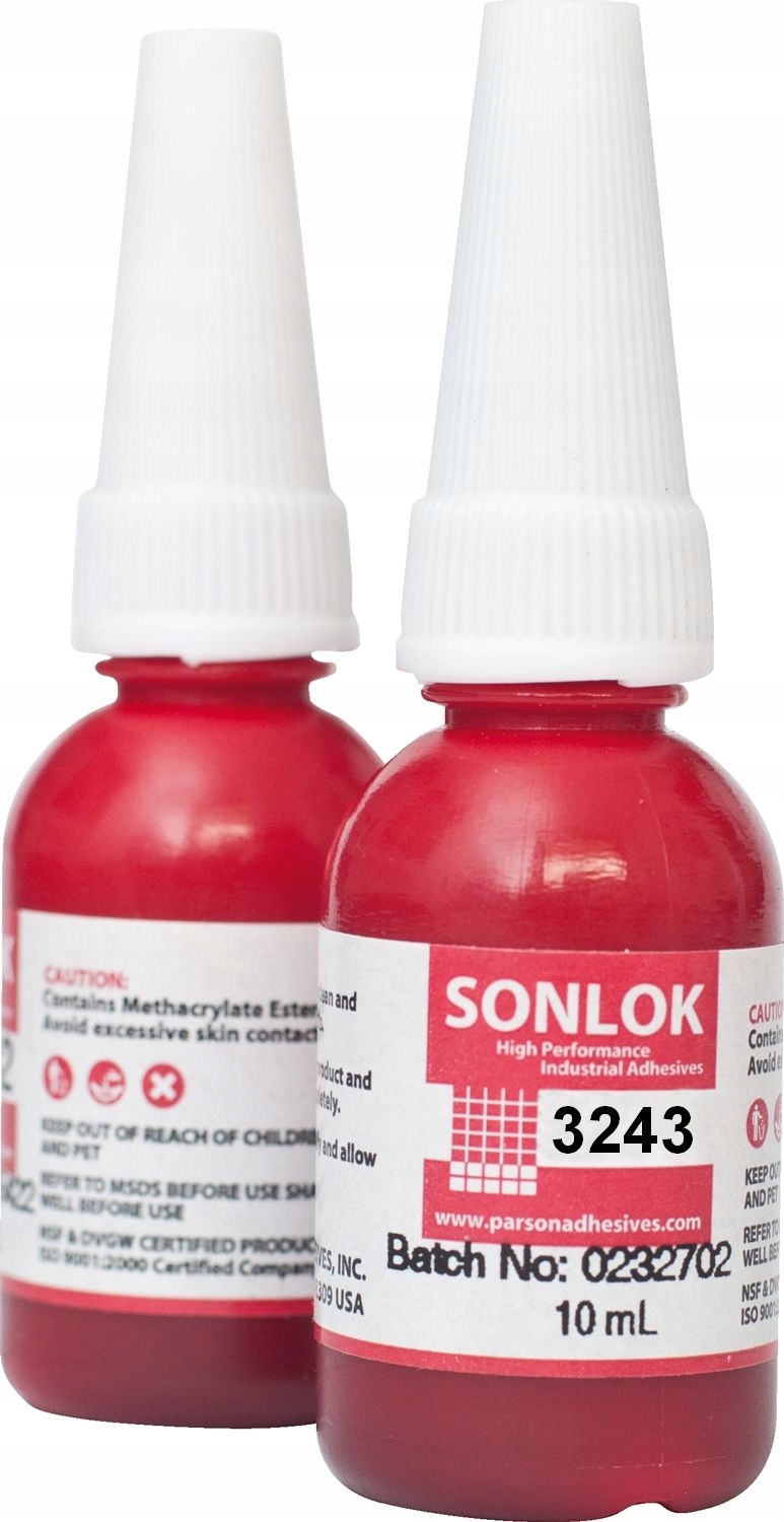 Klej Sonlok 3243 10ml Do Gwintów Do Śrub Średni Niebieski 243