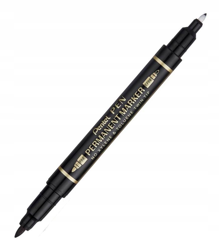 

Marker permanentny Pentel N75W czarny Dwustronny