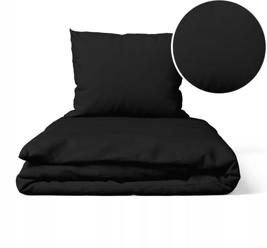 Hotelové Povlečení 160 x 200 cm 2xPOVLEČENÍ 70 x 80 Sada Povlečení Černá