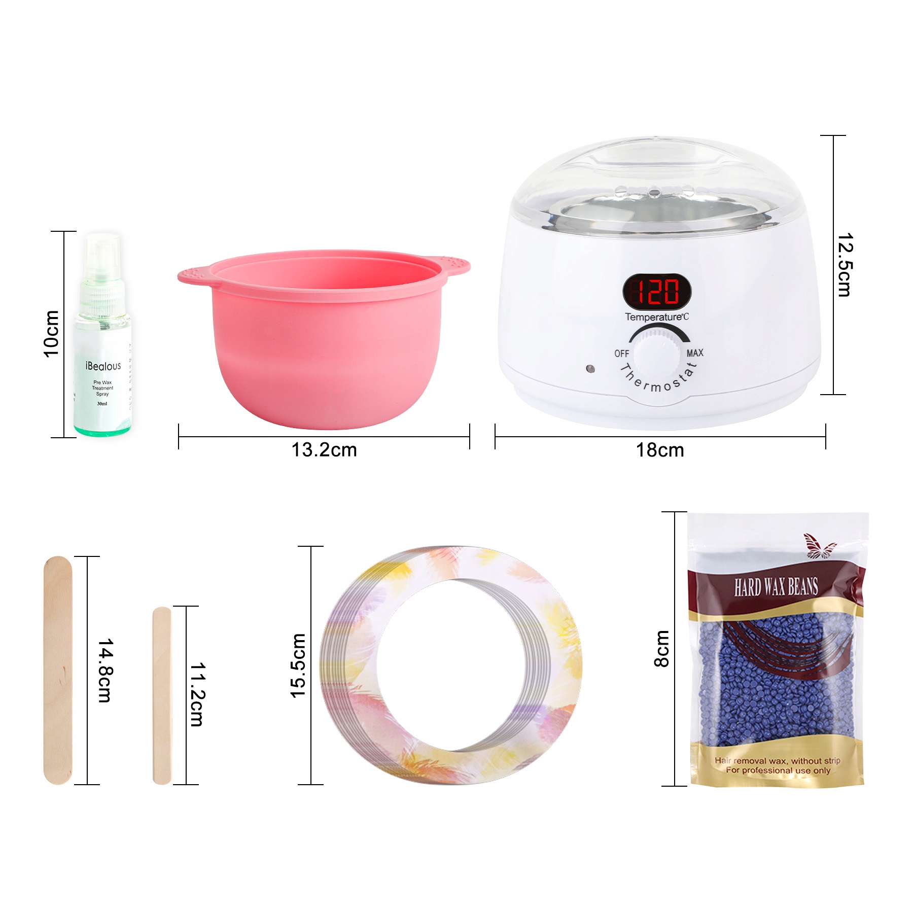 Podgrzewacz wosku 5x wosk twardy Duży Zestaw depilacja wyświetlacz cyfrowy Stan opakowania oryginalne