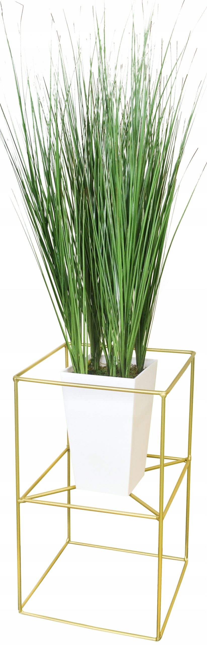 

Kwietnik stojący Filo metalowy loft złoty 40 cm