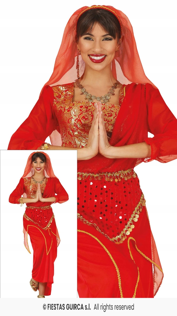 Indický kostým, indický maškarní Kostým bollywoodský kostým, sárí S