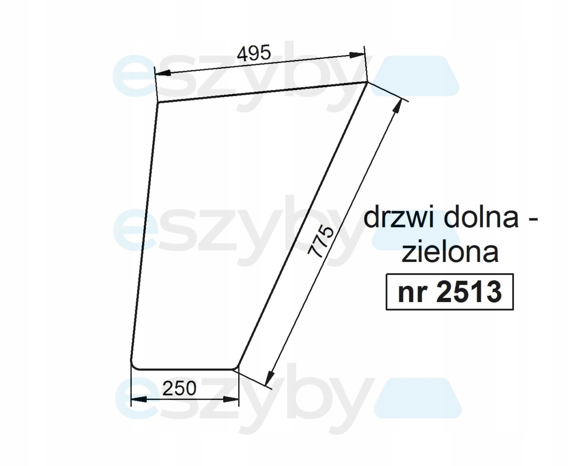 sklo traktor Renault 751-8514 781S-8514S dveře dó