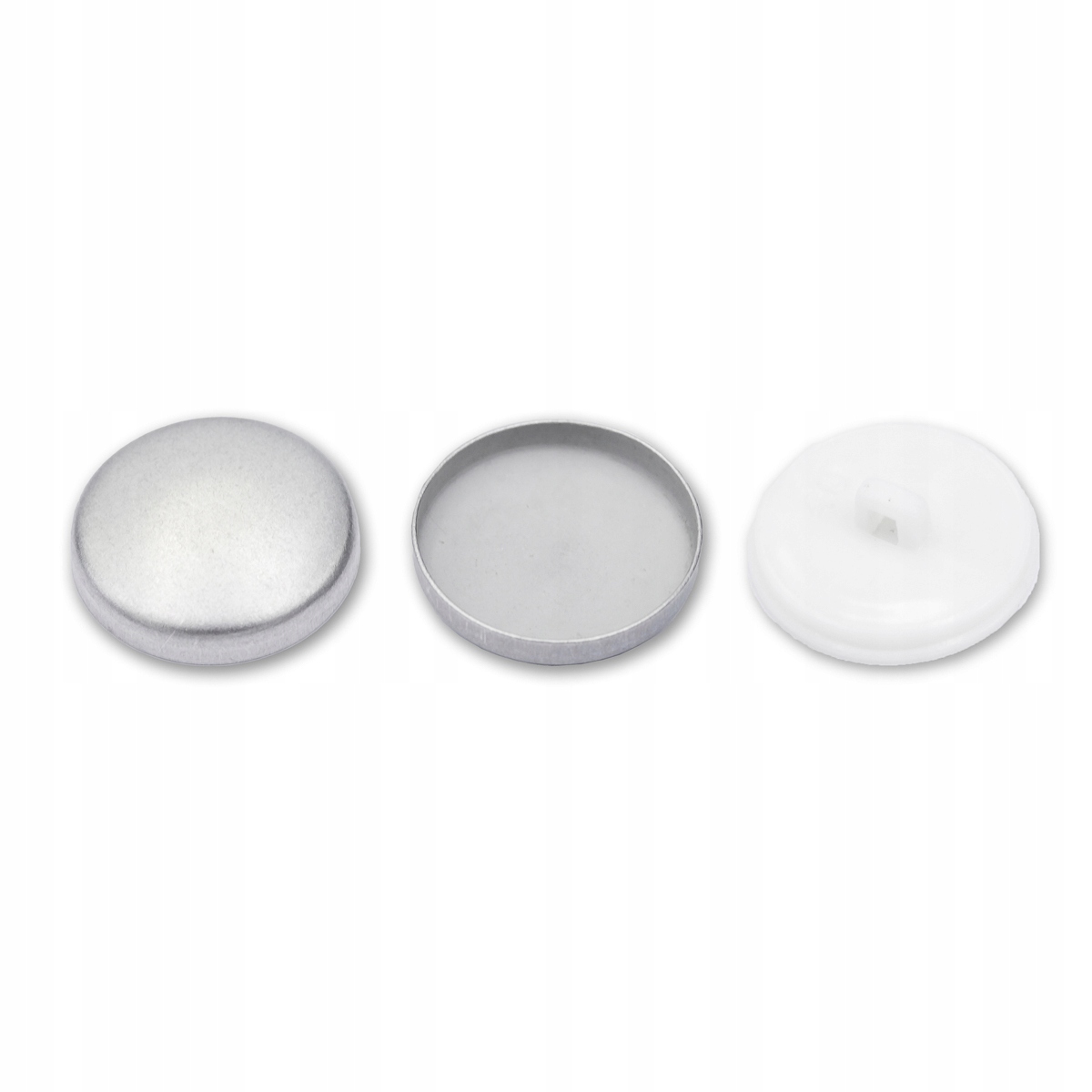 Formičky na knoflíky 25,4mm bílé plastové spodky 1000kpl