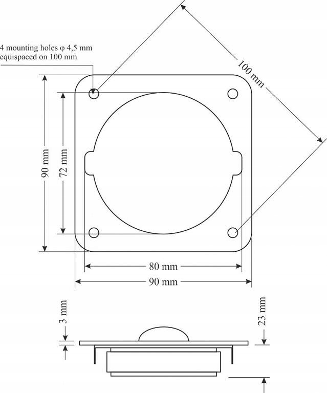 Głośnik dynamiczny GDWK 8 ohm STX T.9.200.8.PC Kolor czarny