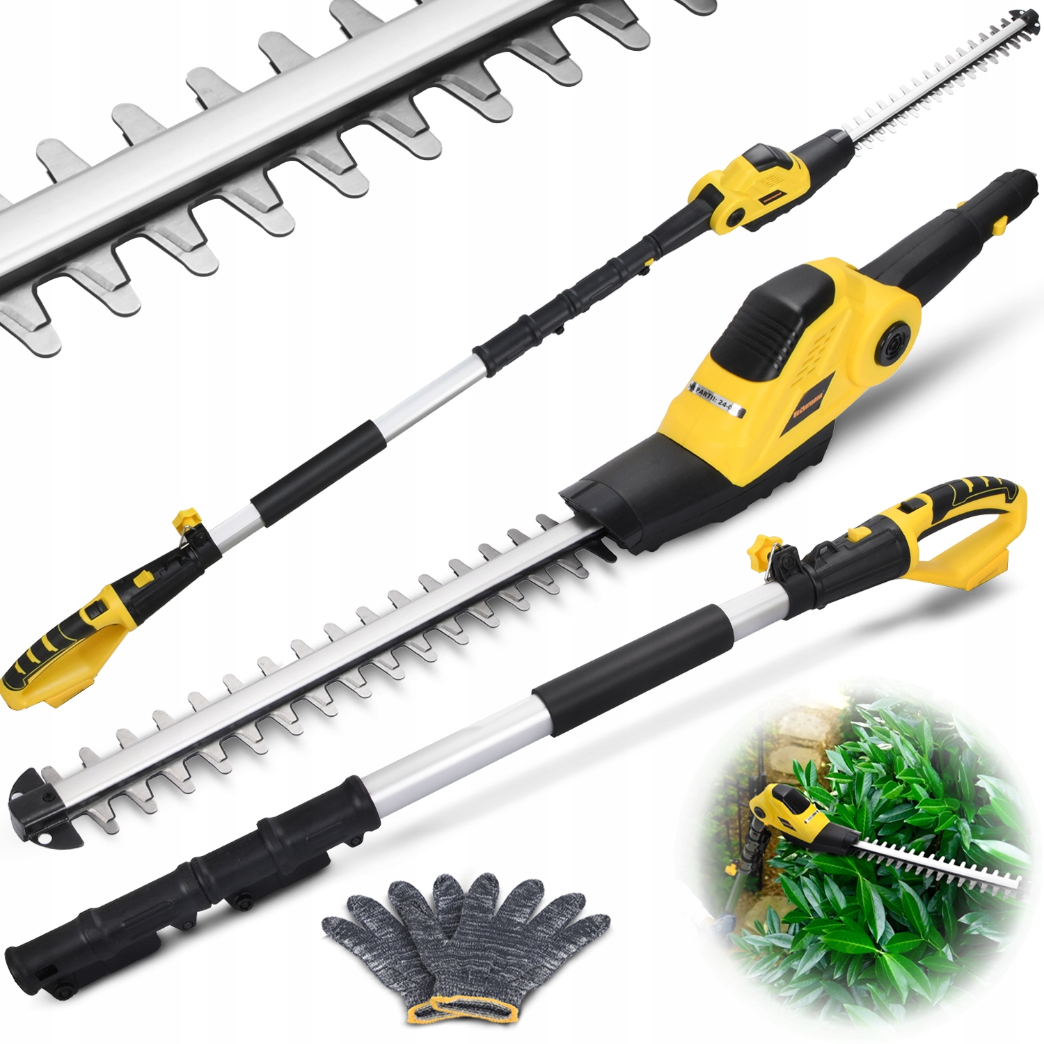 Nożyce Do Żywopłotu Na Wysięgniku 240CM Akumulatorowe Sekator Ogrodowy 20V