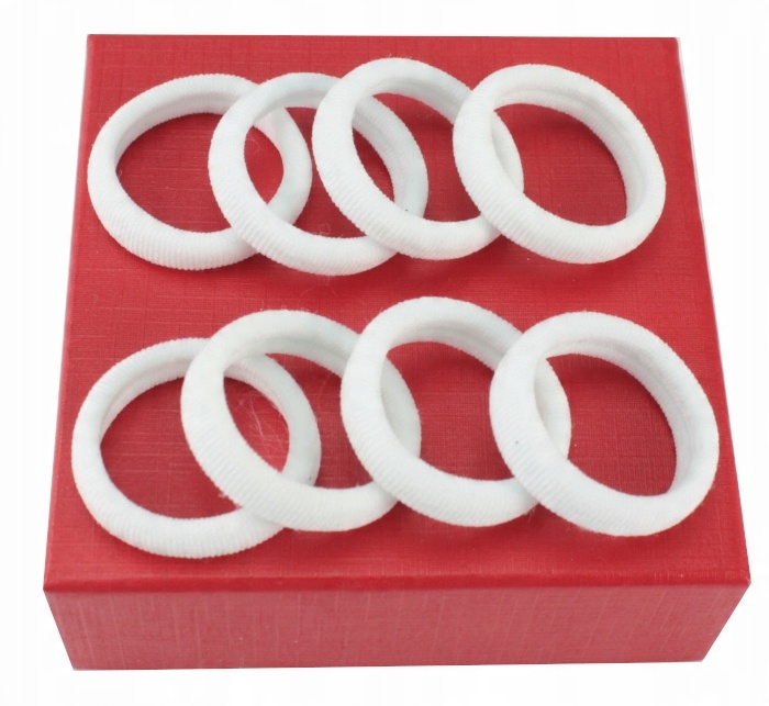 

Gumki Do Włosów Frotki Lycra Białe 2,5 cm 10 Sztuk