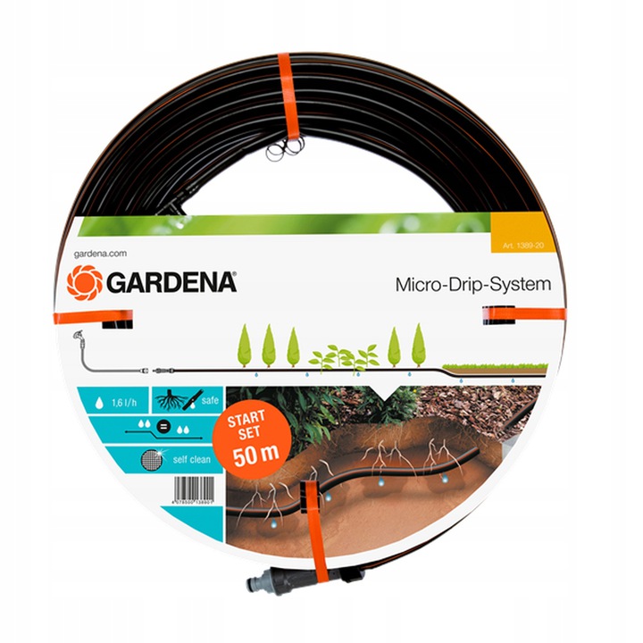 Podzemní kapková závlaha Gardena pro zavlažování 13,7 50 m Mds 1395-20
