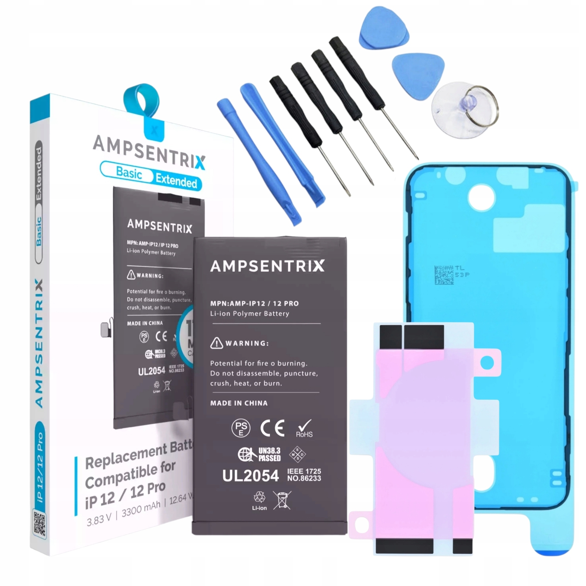 Bateria Apple iPhone 12 12 Pro Zwiększona Pojemność 3300mAh Ampsentrix