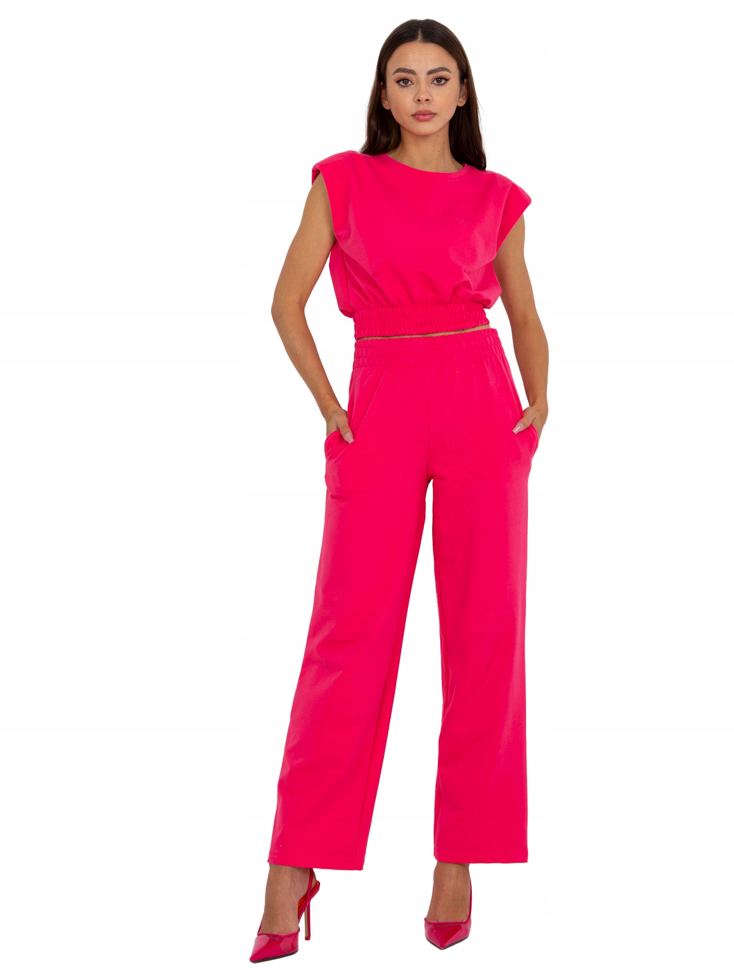 

Komplet Damski Basic spodnie bluzka - M