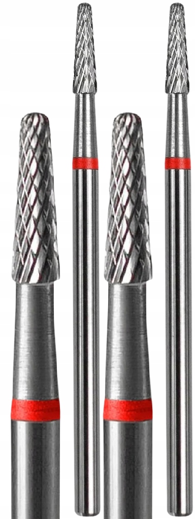 2 x Staleks Fréza ze slinutého karbidu Kužel Červený Expert Průměr 2,3 mm