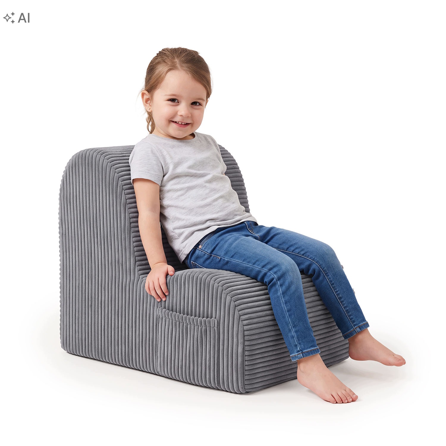 Mebel fotel KiddyMoon Km-ft-cloud szary ciemny Uni