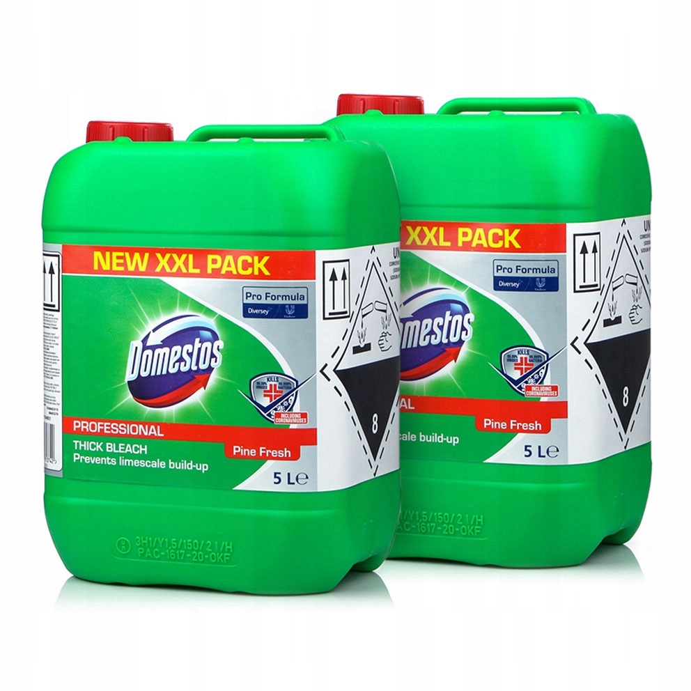 Domestos płyn, żel do WC zapas 5L 2szt.