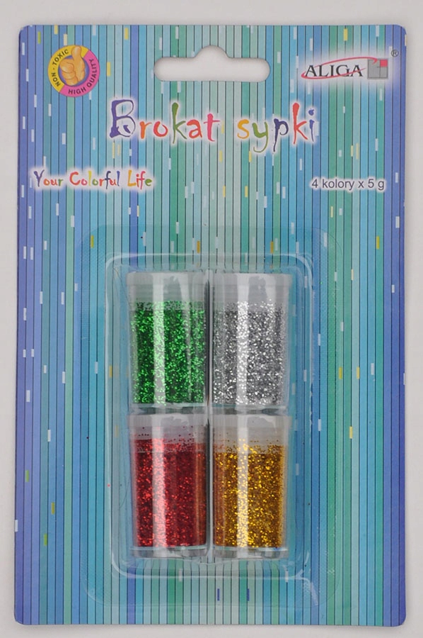 Brokat Sypki zestaw MIX Kolor 4 x 5g