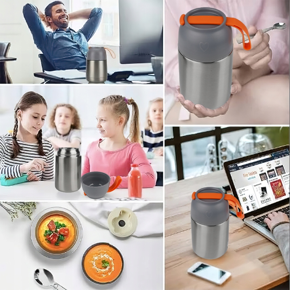 TERMOS OBIADOWY NA JEDZENIE STAL NIERDZEWNA 650 ML Z ŁYŻKĄ I WIDELCEM Rodzaj termos obiadowy