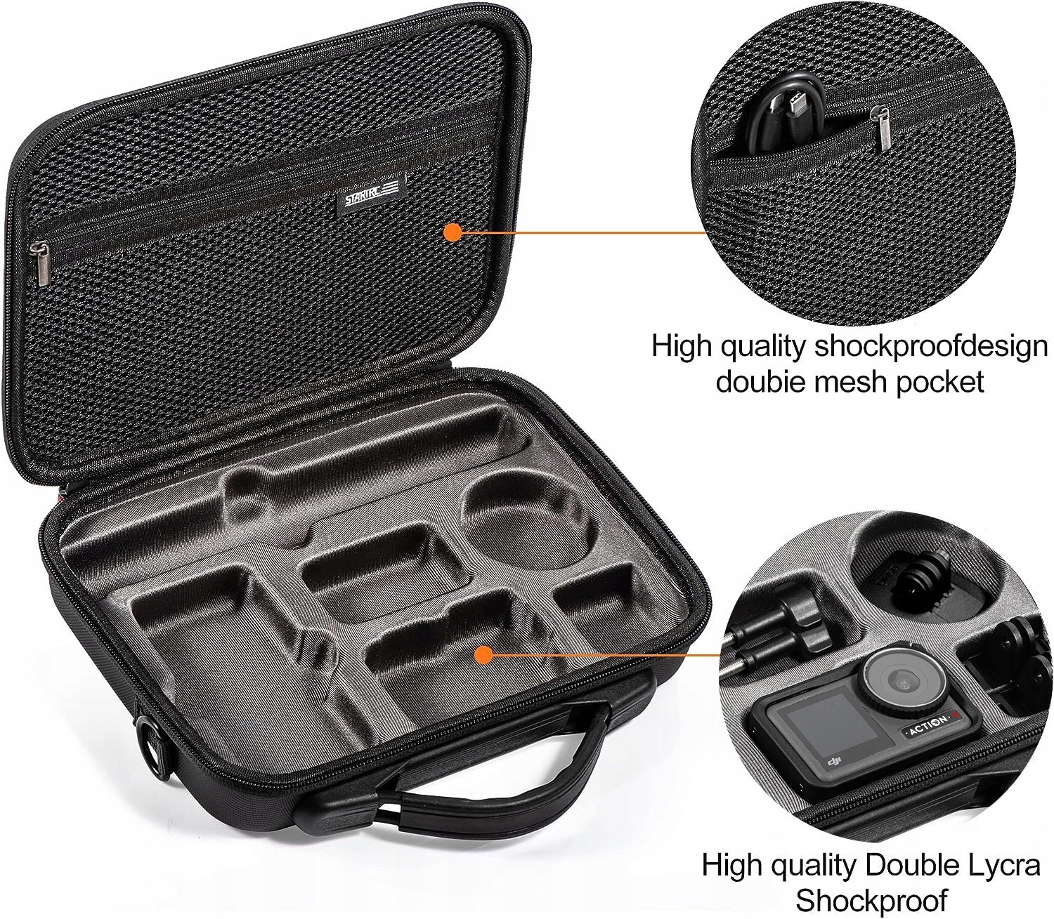 CARRYING CASE FOR DJI OSMO ACTION 5 PRO / ACTION 4 / ACTION 3 STORAGE BAG Marka bez marki