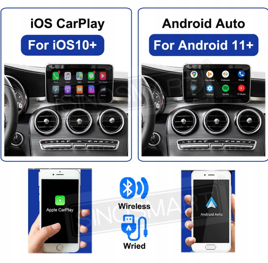 NTG 5.0 CarPlay Android iOS Mercedes A B C E GLA GLC GLE CLS 2014 do 2019 Marka Inna