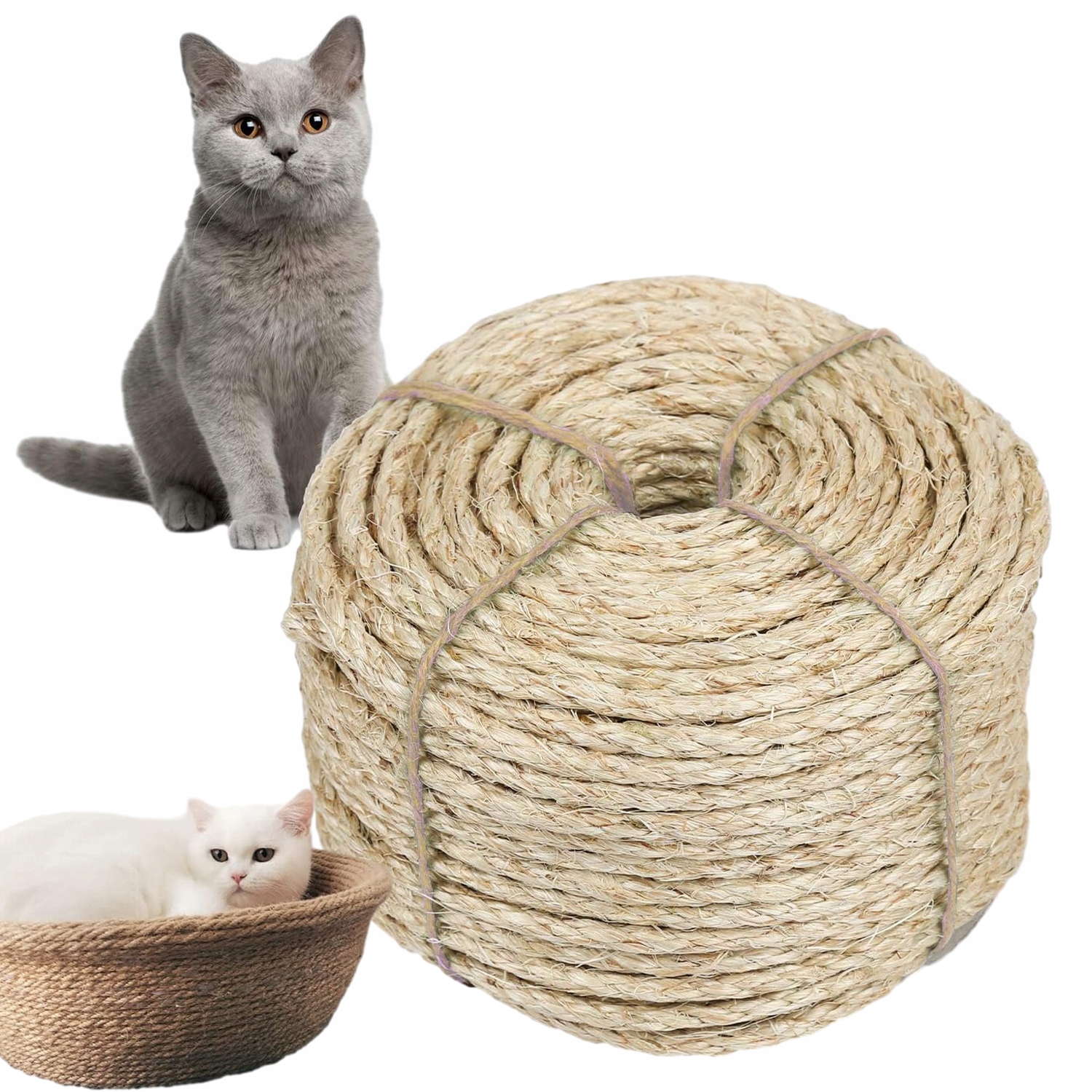 Levně Konopné Lano Jutové Lano Sizalové Lano Pro Škrabadlo 8MM 100M