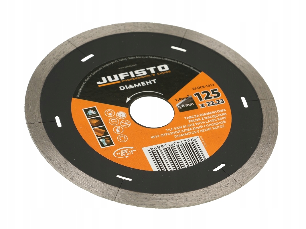 

Tarcza Diamentowa Pełna 125 x 22,23 mm Cienka