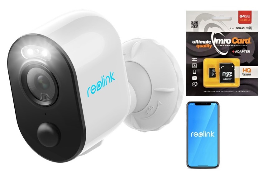Kamera Reolink Argus B330 5MP vonkajšia WiFi batéria Karta 64GB