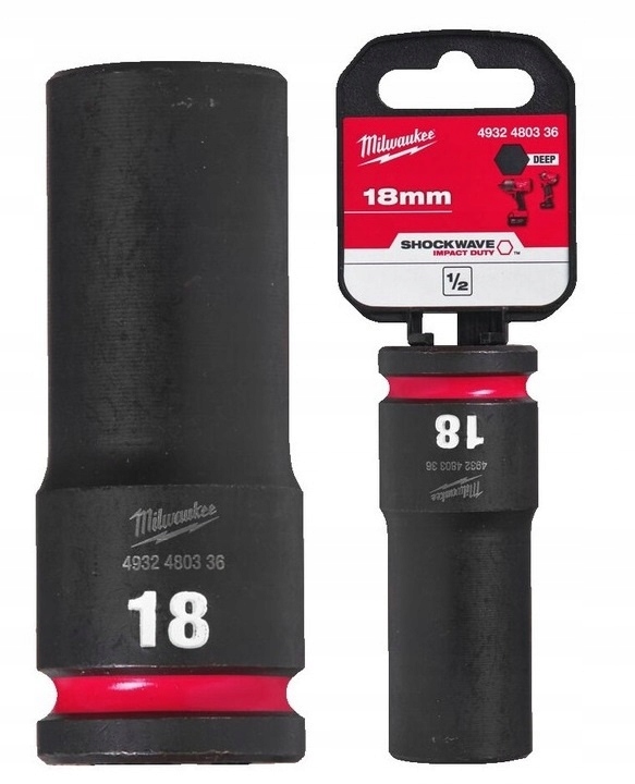 

Milwaukee Nasadka udarowa długa 1/2" 18 mm