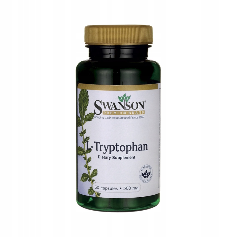 SWANSON USA L-TRYPTOFAN 500mg 60cap NASTRÓJ STRES TRYPTOFAN — 6