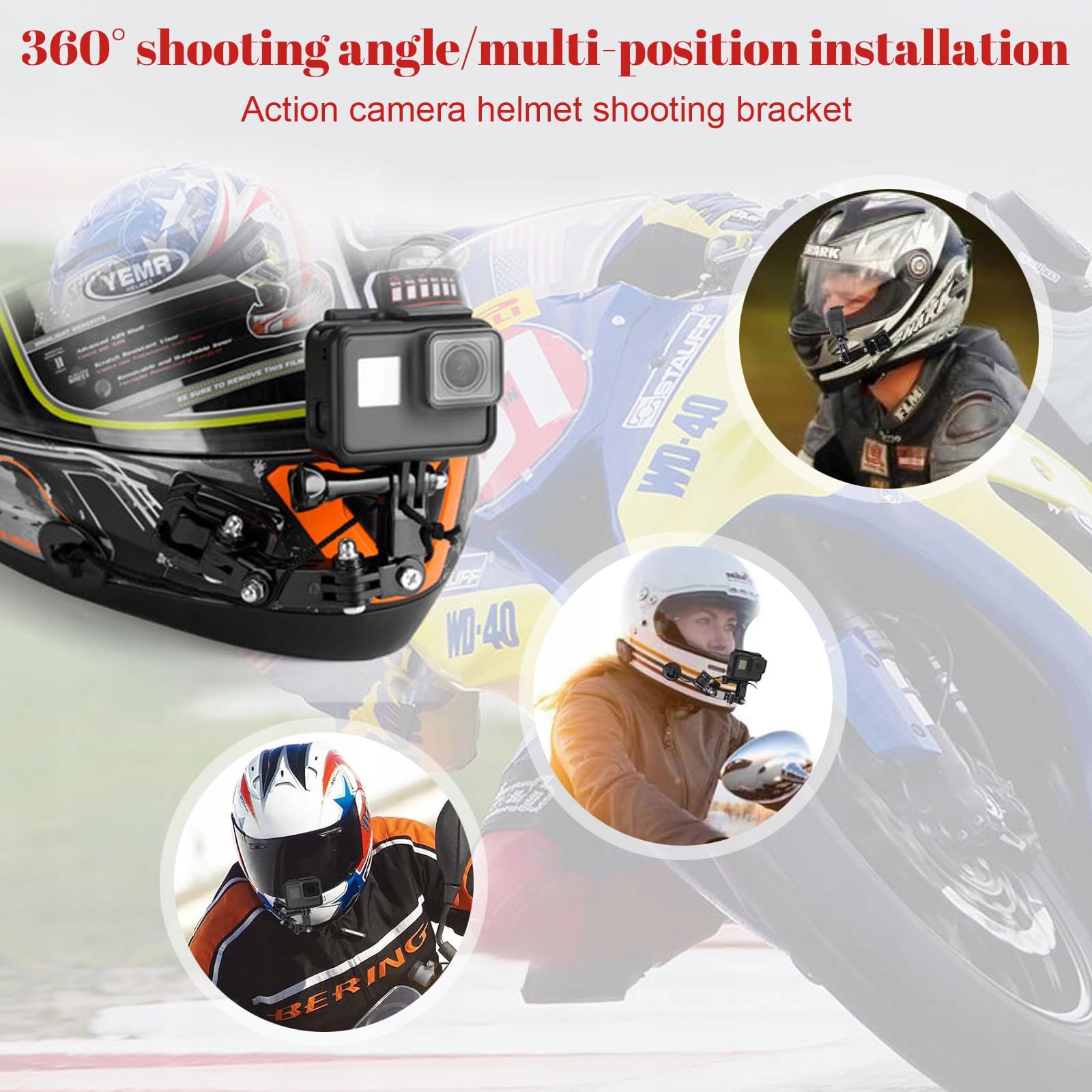 Zestaw 20 Uchwytów Na Kask Do GoPro Action Cam Z Padami 3M Helm MIKQKY — miniatura 3